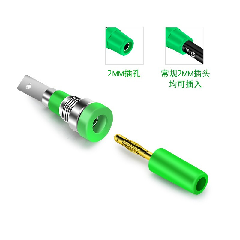 黄铜2mm香蕉插座测试插座面板插座螺母绝缘接线端子母头DC60V 10A - 图3