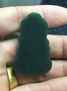 吊坠天然项链挂件证书和田青玉