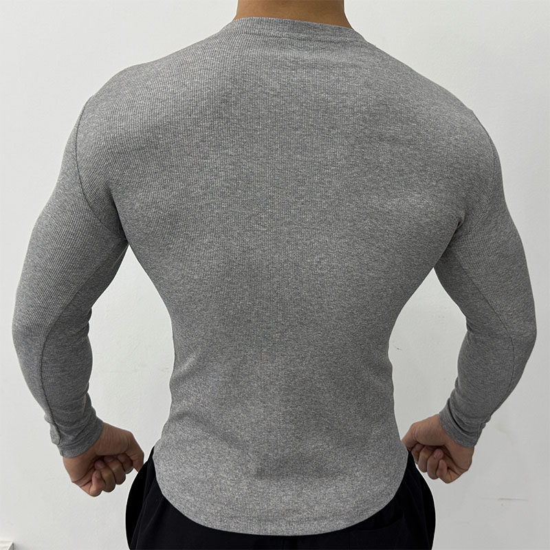 V领长袖男士质感条纹紧身衣秋冬季运动T恤跑步健身服修身棉打底衫,淘宝优惠券,粉丝福利购,淘宝优惠卷