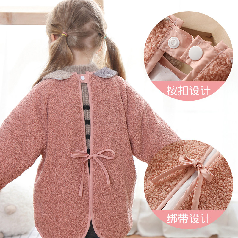 儿童罩衣宝宝秋冬季外穿洋气加绒加厚婴儿反穿衣男童女孩防水防脏,淘宝优惠券,粉丝福利购,淘宝优惠卷
