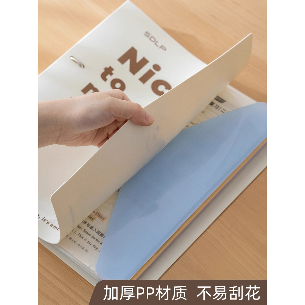 A4活页文件夹资料夹办公用品文件收纳透明插页小学生用高中试卷收纳袋试卷夹卷子整理夹多层票据夹收纳册夹板 - 图2