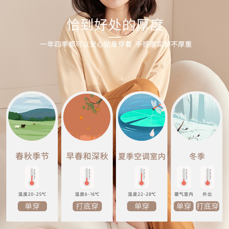 咕羊羊月子服春秋纯棉怀孕期睡衣 咕羊羊家居服套装