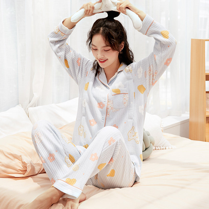 咕羊羊月子服春秋纯棉孕妇11 12睡衣 咕羊羊家居服套装