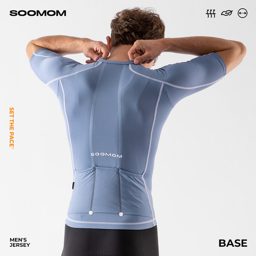 SOOMOM | BASE 男士公路车骑行服男款夏季短袖上衣透气新款 - 图1
