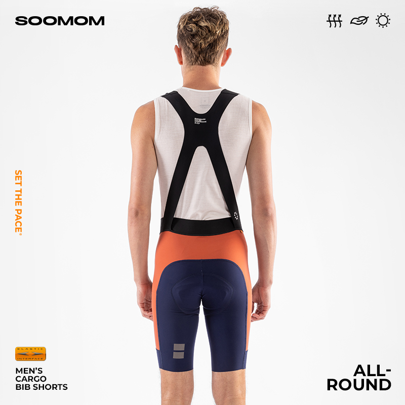 SOOMOM | ALL-ROUND 男士公路车储物背带骑行短裤 旷野/海岸 - 图3