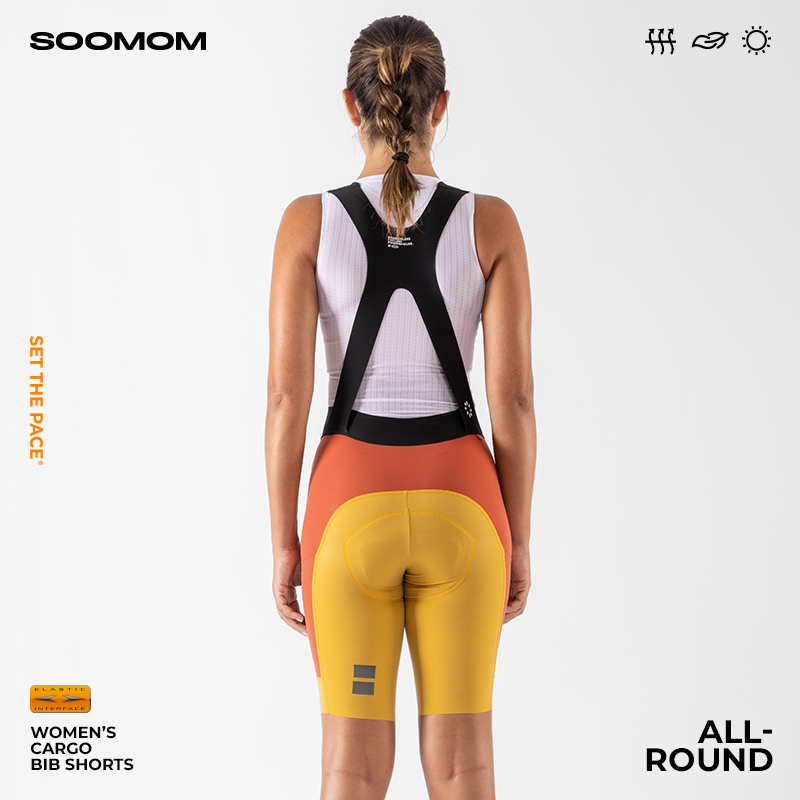 SOOMOM | ALL-ROUND 女士公路车储物背带骑行短裤 薄暮/旷野 - 图1