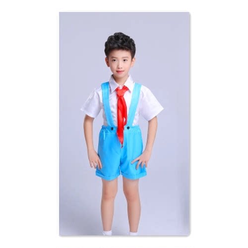 小荷风采小辫子和山妞妞儿童舞蹈演出服儿童我是红领巾大合唱服装 - 图3