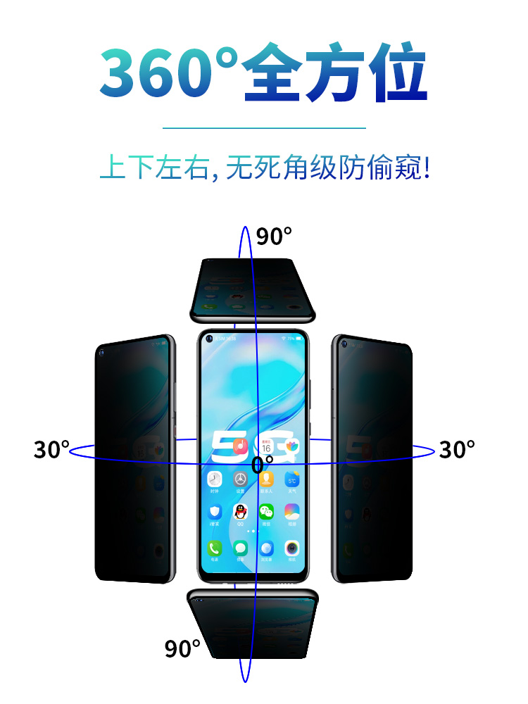 适用vivoy51s钢化膜防窥全屏覆盖5g防摔原厂viv0y手机voviy51s全包vov - 图0