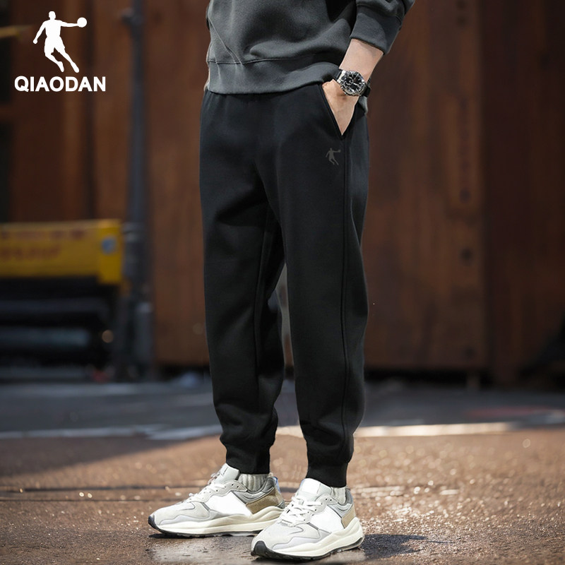 乔丹男裤运动束脚卫裤2025秋冬季新款灰色针织休闲长裤宽松跑步裤,淘宝优惠券,粉丝福利购,淘宝优惠卷