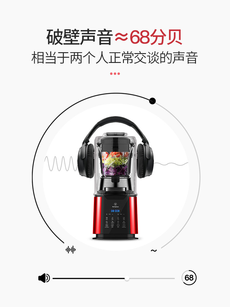 美国西屋d3多功能静音豆浆机新款 西屋百斯丹顿破壁机