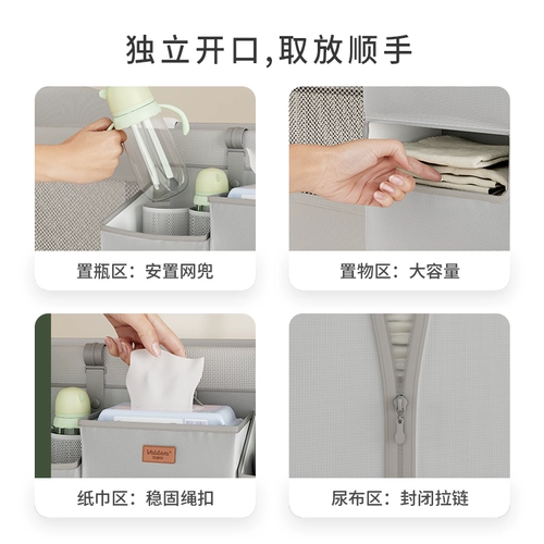 Кроватка для кровати, сумка для хранения, универсальный подвесной органайзер, пеленальный столик, система хранения