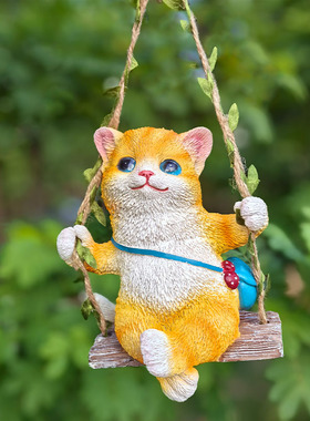 创意可爱猫咪户外摆件