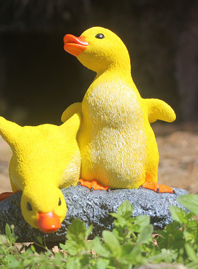 可爱水池假山仿真动物微景观树脂