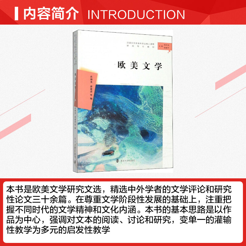 欧美文学肖锦龙.唐建清等编社会实用教材文学新华书店正版图书籍南京大学出版社-图1