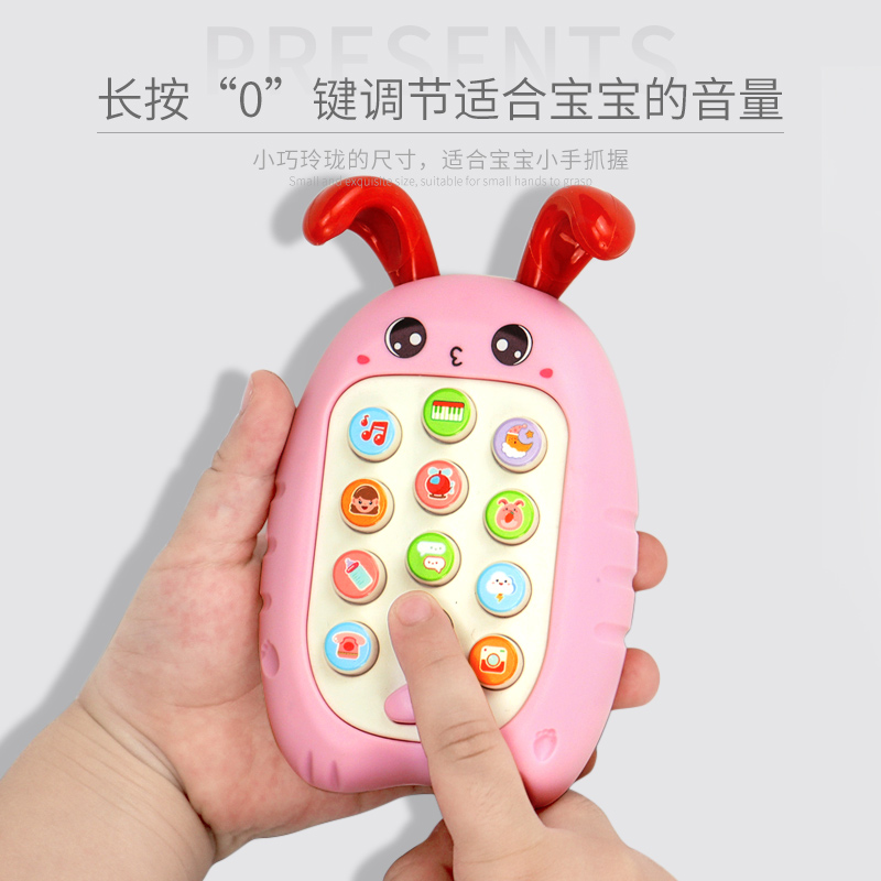 依妹儿玩具专营店新生婴儿手摇铃玩具0-1岁宝宝益智早教抓握可咬牙胶3-6月幼儿安抚3