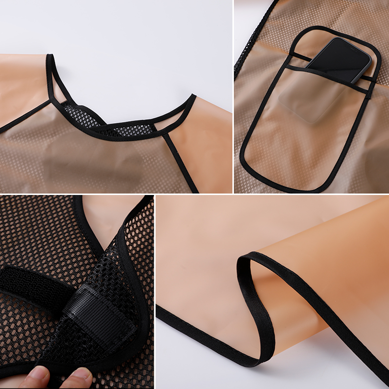 长袖免洗透明防水防油男女水产围裙 迪迪龙简意围裙