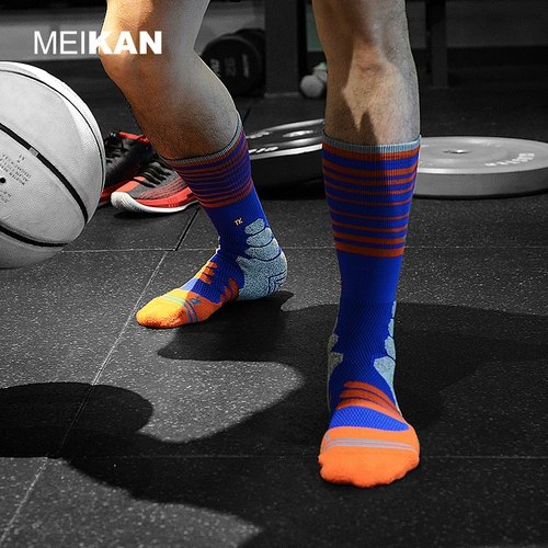 MEIKAN Дорожные быстросохнущие дышащие износостойкие баскетбольные носки, средней длины