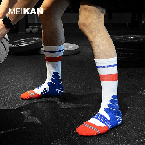 MEIKAN Дорожные быстросохнущие дышащие износостойкие баскетбольные носки, средней длины