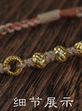 藏式吊坠绳民族风手搓棉线