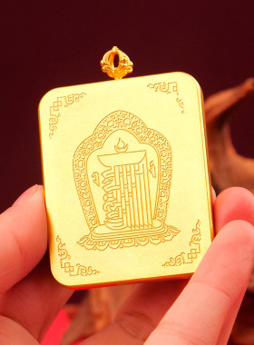 大黑天黄财神绿度母佛牌项链