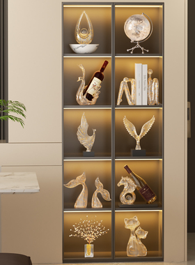 2026新款透明抽象轻奢展示柜摆件