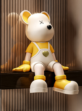 网红暴力熊落地大摆件奶油风装饰