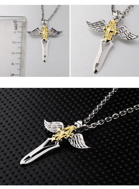 免费刻字925纯银男士十字架项链