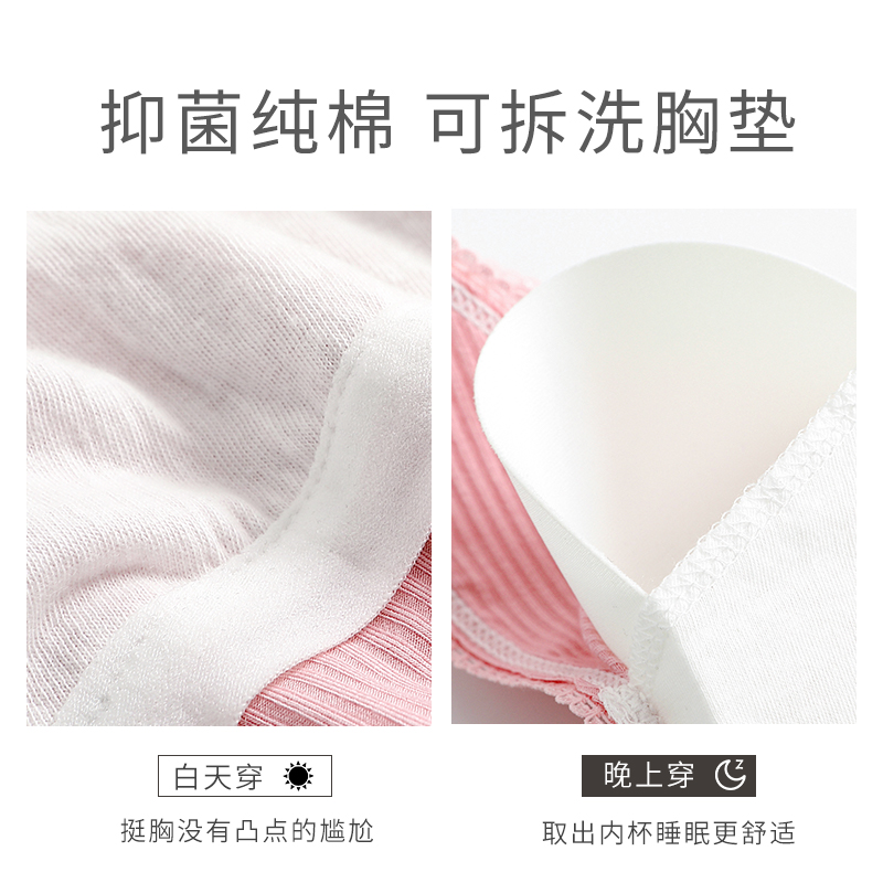 莫代尔哺乳上衣免穿文胸短袖t恤产后孕妇喂奶夏季薄款家居服睡衣