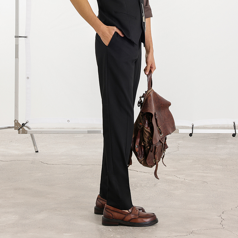 JDV男装2025商场同款春秋新款黑色男士直筒西裤商务正装 - 图2