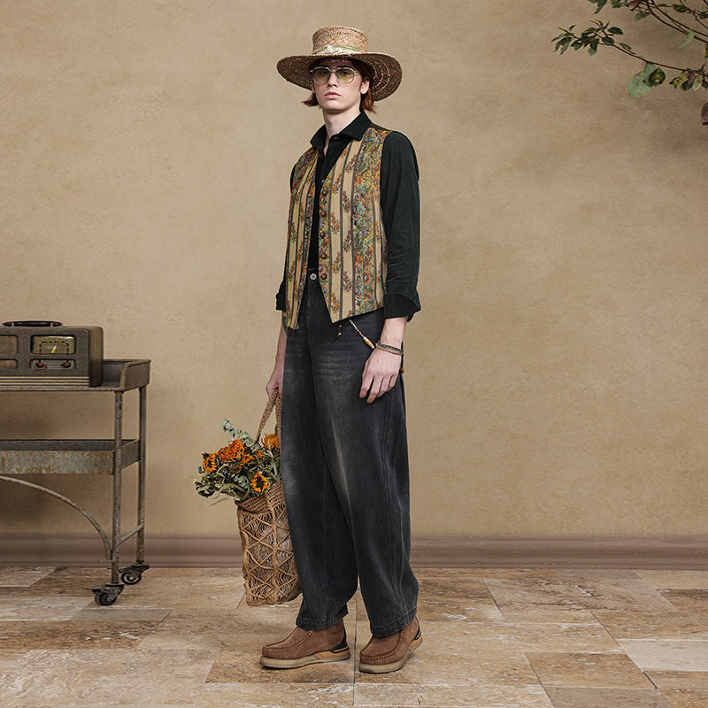 JDV商场同款秋冬新款提花V领休闲马甲男士坎肩短款WCV4109,淘宝优惠券,粉丝福利购,淘宝优惠卷