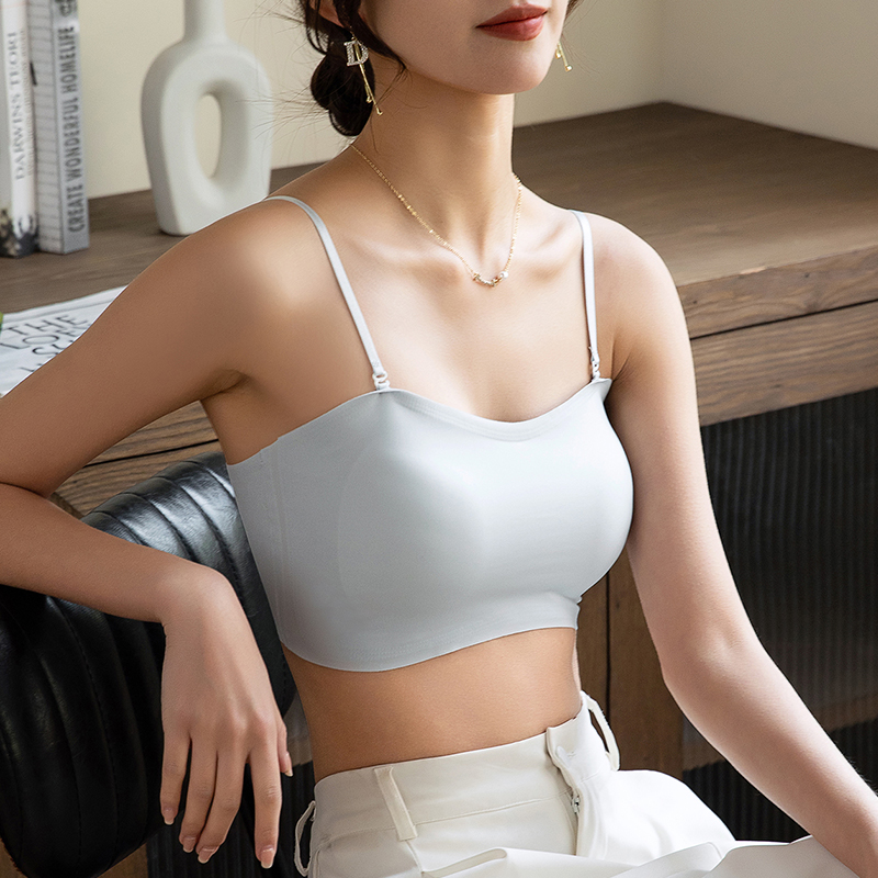 无痕一体小背心抹胸式固定杯文胸罩 2my文胸