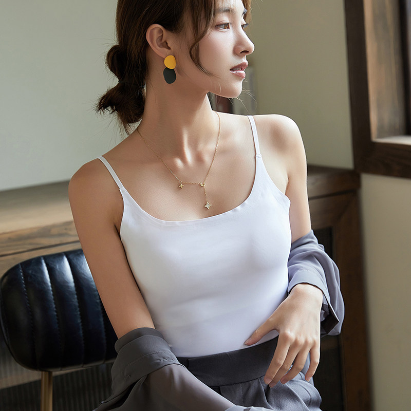 免穿文胸罩杯一体式美背心打底胸垫 2my吊带/背心/T恤