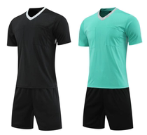 2024 new football referee suit professional short sleeve football match ball certificate suit comfortable and breathable