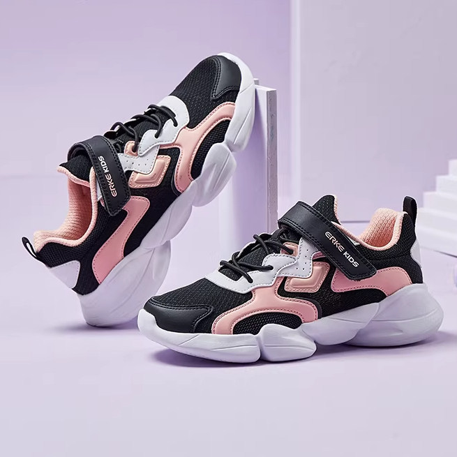 鸿星尔克女童鞋秋季新款儿童运动鞋减震跑步鞋子软底夏季透气官方