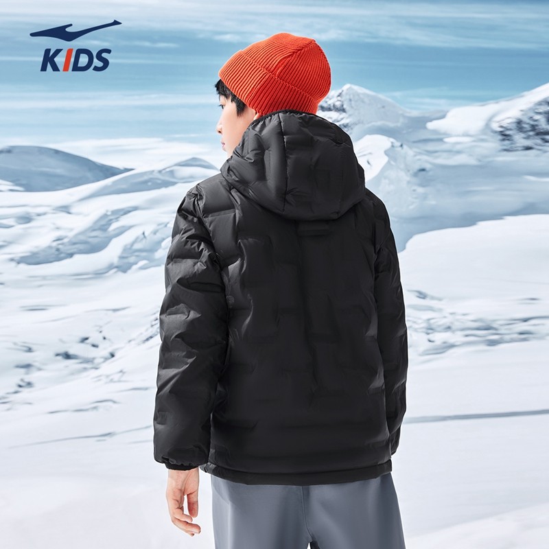 鸿星尔克童装儿童羽绒服秋冬季男童保暖防风外套大童连帽外套冬装,淘宝优惠券,粉丝福利购,淘宝优惠卷