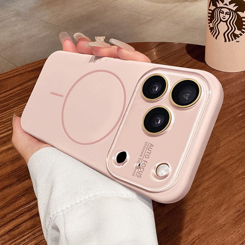 第一卫适用苹果17手机壳磁吸iPhone17promax液态硅胶保护套16情侣15超好看14magsafe细圈全包防摔13pro镜头膜 - 图1