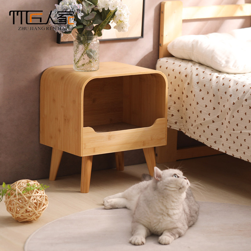 电视机猫窝床头柜简约现代储物柜子猫咪专用多功能猫舍小型床边柜,淘宝优惠券,粉丝福利购,淘宝优惠卷