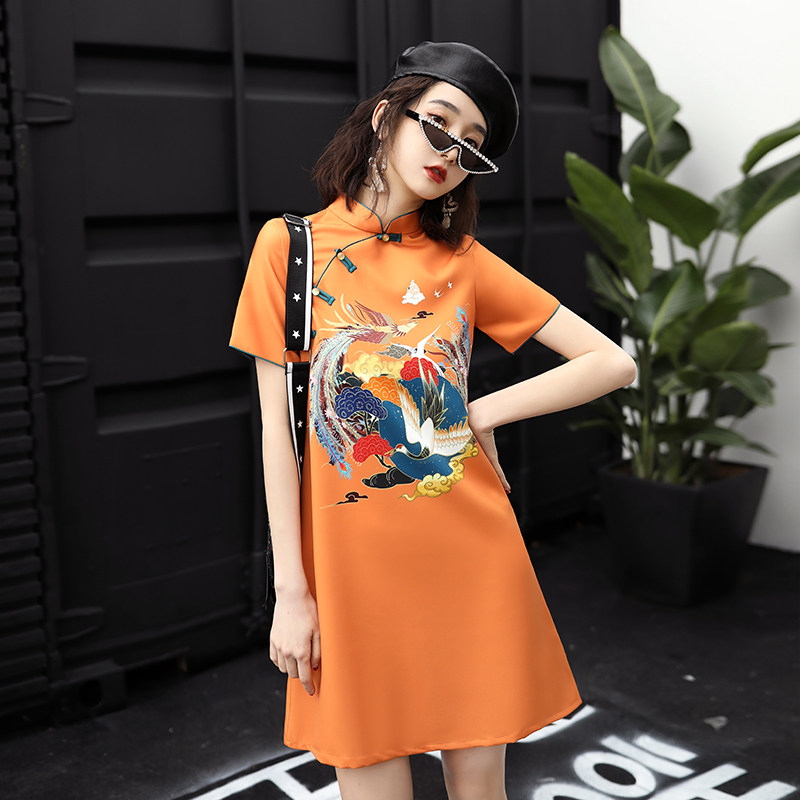 宽松旗袍改良版少女年轻款连衣裙 杉奈尔旗袍