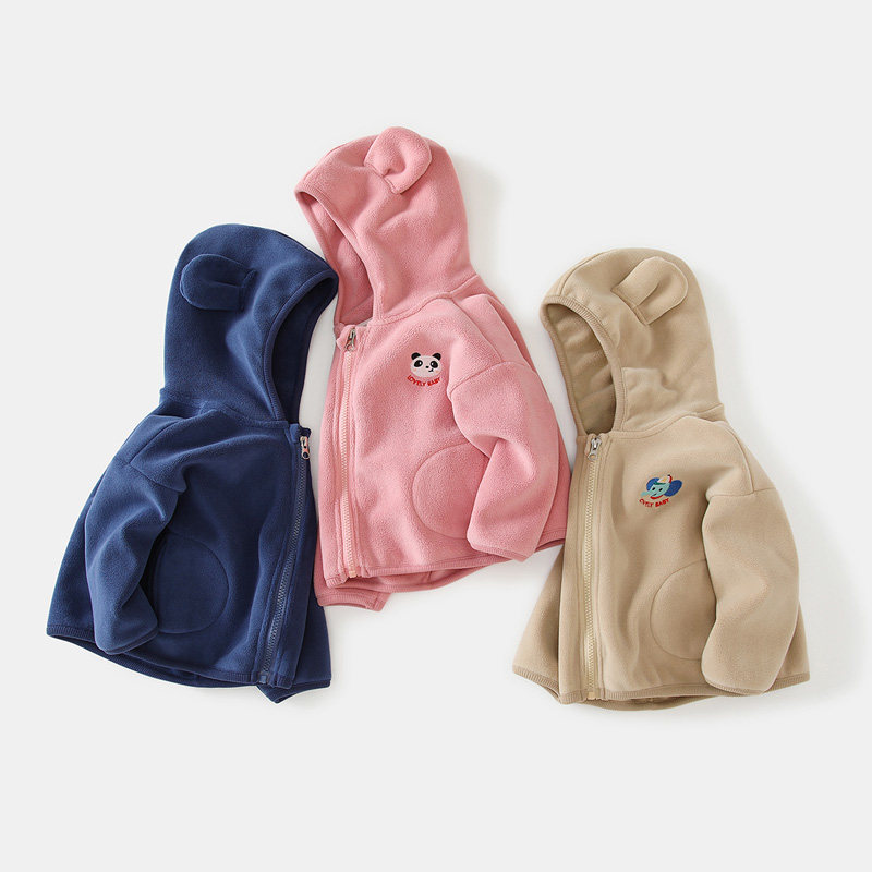 婴儿摇粒绒外套秋冬男童宝宝保暖连帽衣服儿童冬装外出服上衣女童,淘宝优惠券,粉丝福利购,淘宝优惠卷