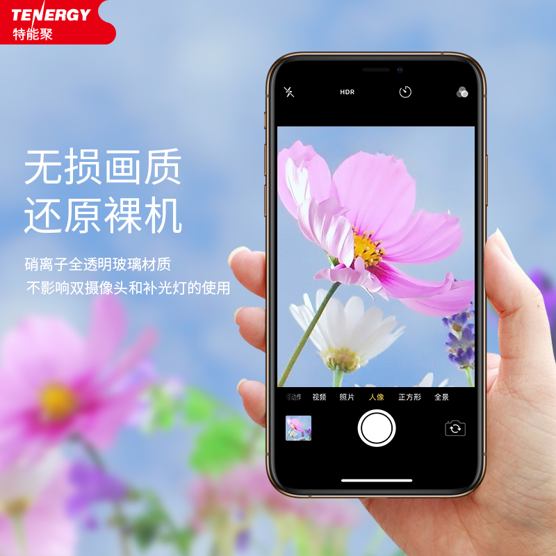 tenergy苹果x镜头膜iPhoneXS相机镜头钢化膜iPhoneXsMax后置摄像头保护圈XR手机背膜全屏XS max保护贴膜Xmax