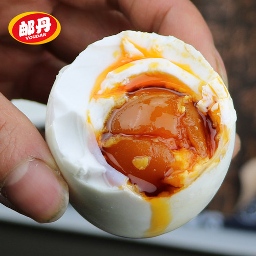 邮丹高邮咸鸭蛋65g*10枚尝鲜装熟非礼盒特产红心正宗流流牛油咸蛋 - 图0