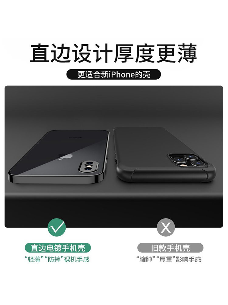 适用OPPO Reno7SE手机壳黑银粉蓝绿色Reno7/Pro电镀超薄PFJM10透明保护套PFDM00软硅胶PECM00防摔男女高级感 - 图2