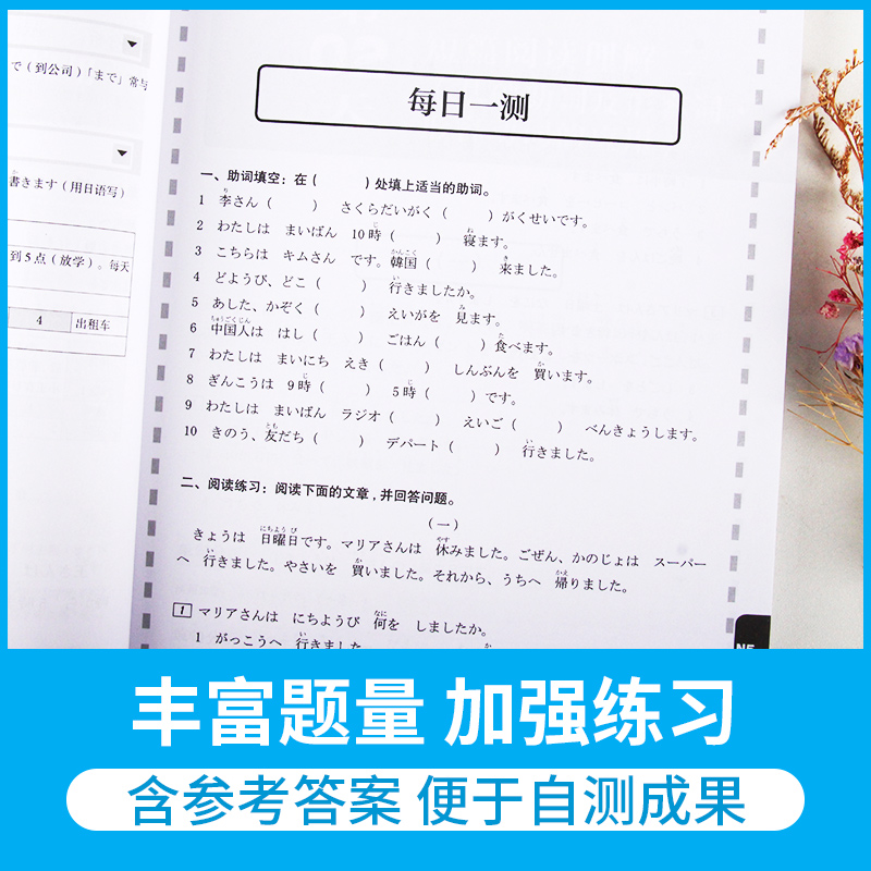 新日本语能力测试50天逐级突破N5N4N3听力阅读单词语法天天练第2二版 日语三四五级高考日语词汇辅导用书初级自学零基础入门教材程 - 图2