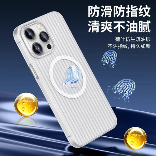 适用于小米15Pro手机壳Magsafe磁吸充电14Ultra磨砂xiaomi13透明17promax瓦楞纹保护套高级感男女防摔超薄硬 - 图1