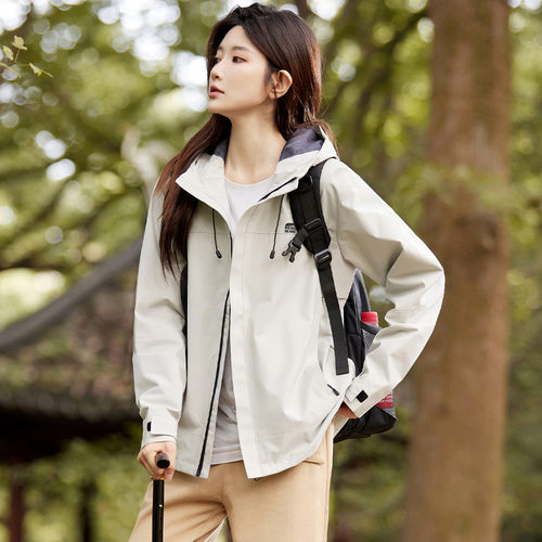 班尼路秋季连帽开衫潮流百搭户外运动工装风旅游徒步登山服女J - 图2