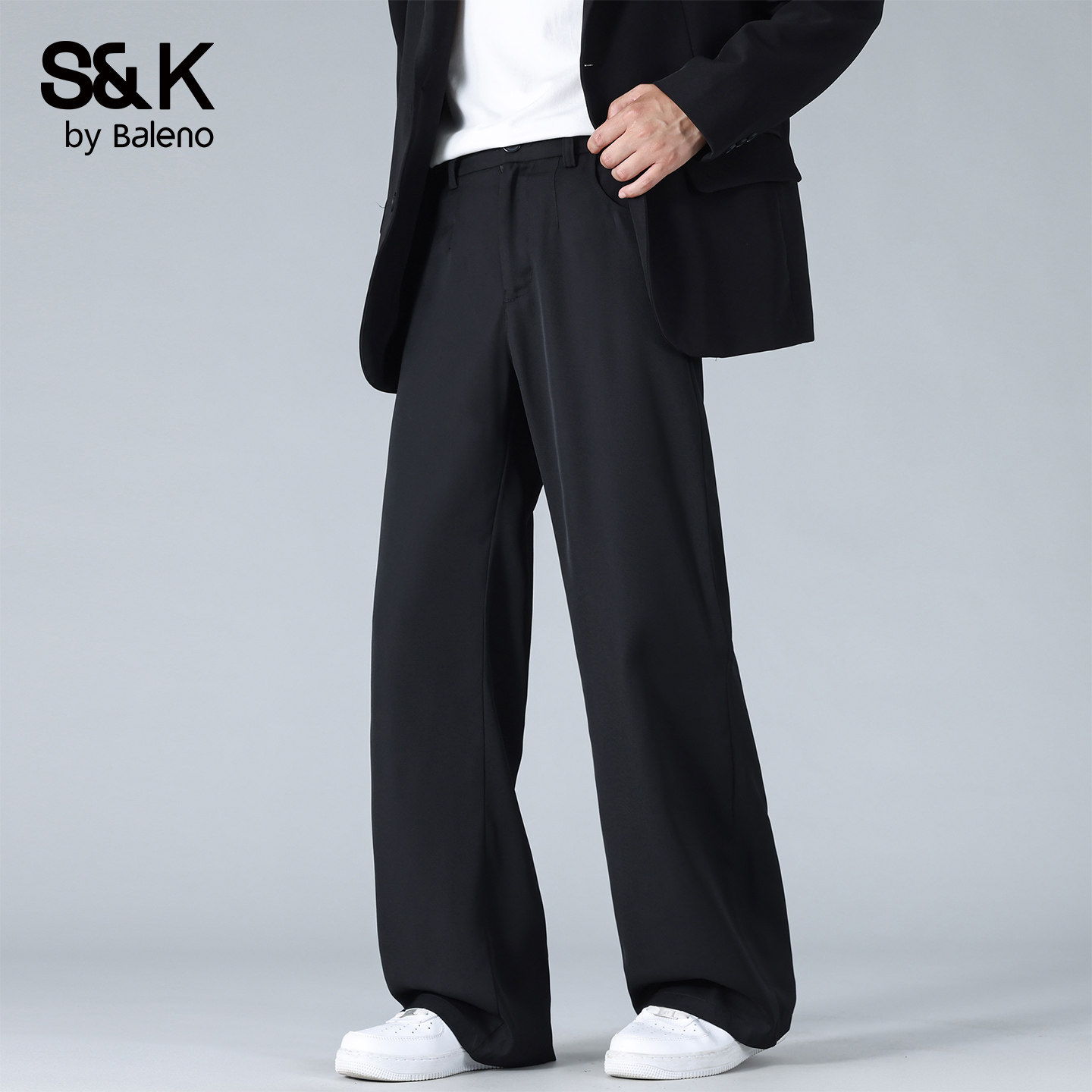 班尼路SK直筒西装裤男士秋季潮流宽松显瘦百搭垂感通勤休闲裤子YS,淘宝优惠券,粉丝福利购,淘宝优惠卷