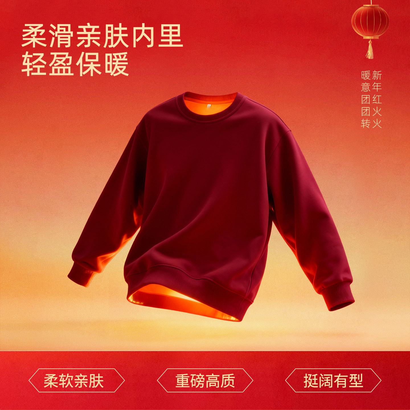 班尼路S&K系列马年好运卫衣男款酒红色打底衫长袖宽松大码外套男A,淘宝优惠券,粉丝福利购,淘宝优惠卷