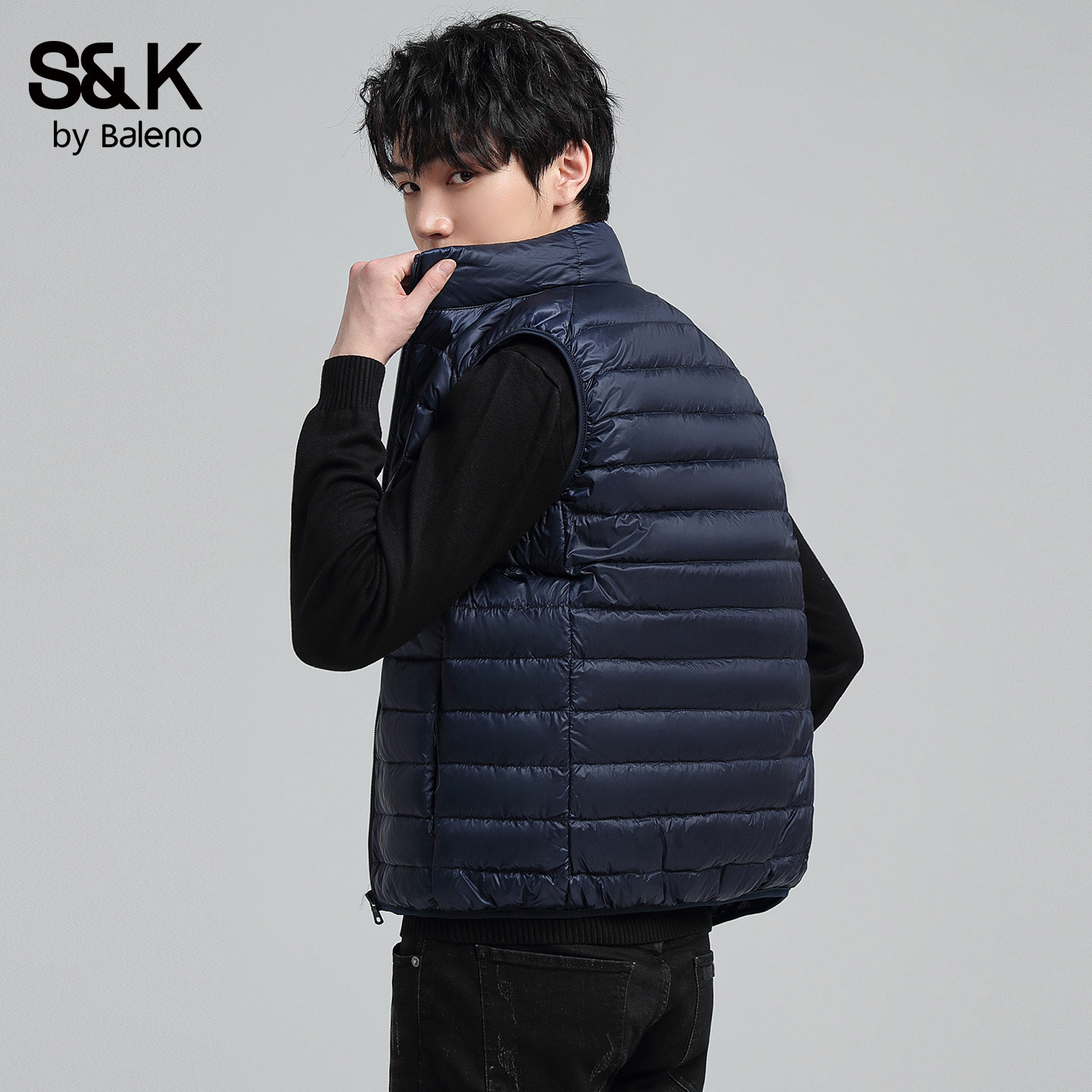 班尼路SK秋冬季新款轻薄羽绒服男马甲外穿百搭坎肩背心轻便外套YS,淘宝优惠券,粉丝福利购,淘宝优惠卷