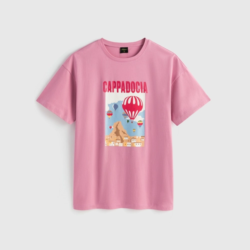 Летняя японская хлопковая футболка с коротким рукавом для отдыха