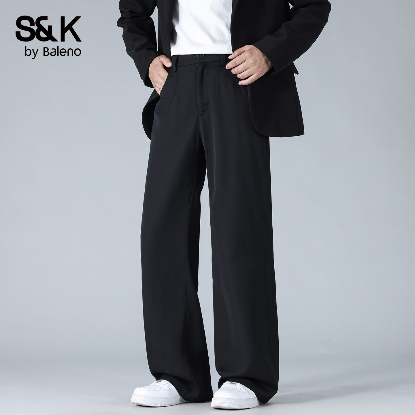 班尼路SK直筒西装裤男士秋季潮流宽松显瘦百搭垂感通勤休闲裤子YS,淘宝优惠券,粉丝福利购,淘宝优惠卷